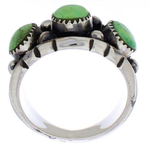 Southwestern Silver Jewelry Turquoise Ring Size 6-1/2 WX37106
